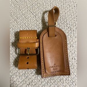 100% Authentic Louis Vuitton Luggage Tag & Belt